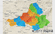 Political 3D Map of Trencin, shaded relief outside