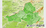 Political Shades 3D Map of Trencin, physical outside