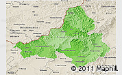 Political Shades 3D Map of Trencin, shaded relief outside