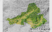 Satellite 3D Map of Trencin, lighten, desaturated