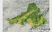Satellite 3D Map of Trencin, lighten, semi-desaturated