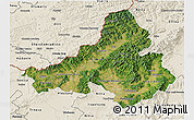 Satellite 3D Map of Trencin, shaded relief outside