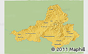 Savanna Style 3D Map of Trencin, single color outside