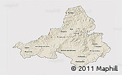 Shaded Relief 3D Map of Trencin, cropped outside