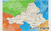 Shaded Relief 3D Map of Trencin, political shades outside