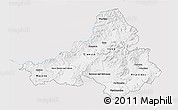 Silver Style 3D Map of Trencin, single color outside