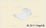 Classic Style 3D Map of Banovce nad Bebravou, single color outside