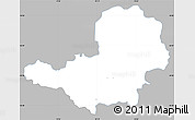 Gray Simple Map of Banovce nad Bebravou, single color outside