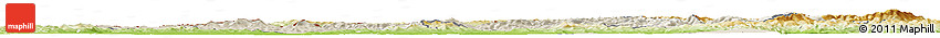 Shaded Relief Horizon Map of Trencin, physical outside