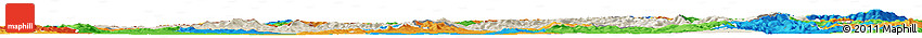 Shaded Relief Horizon Map of Trencin, political outside