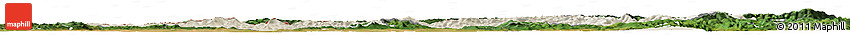 Shaded Relief Horizon Map of Trencin, satellite outside
