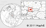 Blank Location Map of Trencin, within the entire country