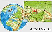 Physical Location Map of Trencin, within the entire country