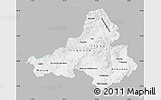 Gray Map of Trencin, single color outside
