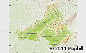 Physical Map of Trencin, lighten