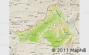 Physical Map of Trencin, shaded relief outside