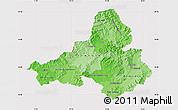 Political Shades Map of Trencin, cropped outside