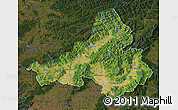 Satellite Map of Trencin, darken