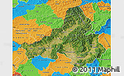 Satellite Map of Trencin, political outside