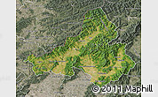 Satellite Map of Trencin, semi-desaturated