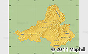 Savanna Style Map of Trencin, single color outside