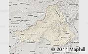 Shaded Relief Map of Trencin, semi-desaturated