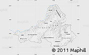 Silver Style Map of Trencin, single color outside