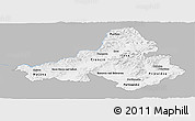 Gray Panoramic Map of Trencin, single color outside