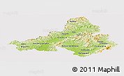 Physical Panoramic Map of Trencin, cropped outside