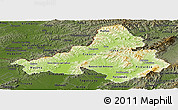 Physical Panoramic Map of Trencin, darken