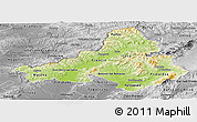 Physical Panoramic Map of Trencin, desaturated