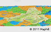 Physical Panoramic Map of Trencin, political outside