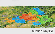 Political Panoramic Map of Trencin, satellite outside