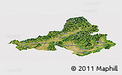 Satellite Panoramic Map of Trencin, cropped outside