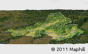 Satellite Panoramic Map of Trencin, darken