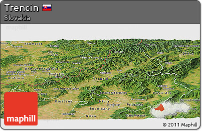 Satellite Panoramic Map of Trencin