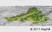 Satellite Panoramic Map of Trencin, lighten, desaturated