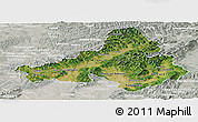 Satellite Panoramic Map of Trencin, lighten, semi-desaturated