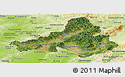 Satellite Panoramic Map of Trencin, physical outside
