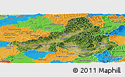 Satellite Panoramic Map of Trencin, political outside