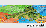 Satellite Panoramic Map of Trencin, political shades outside