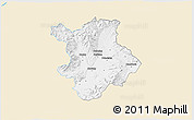Classic Style 3D Map of Prievidza, single color outside