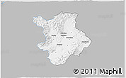Gray 3D Map of Prievidza, single color outside