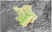 Physical 3D Map of Prievidza, darken, desaturated
