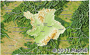 Physical 3D Map of Prievidza, satellite outside