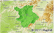 Political 3D Map of Prievidza, physical outside