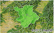 Political 3D Map of Prievidza, satellite outside