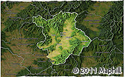 Satellite 3D Map of Prievidza, darken