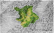 Satellite 3D Map of Prievidza, lighten, desaturated