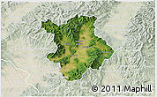 Satellite 3D Map of Prievidza, lighten